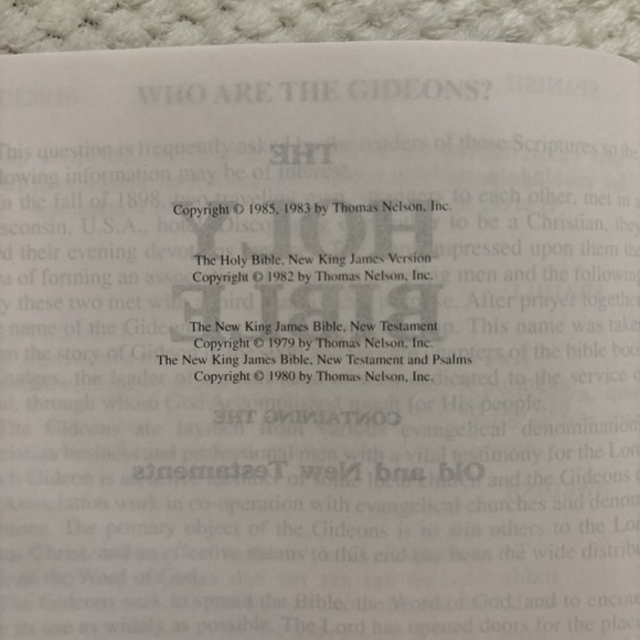 Holy Bible Placed by the Gideons In Memory Edition Prayer Hardcover Blue - Picture 11 of 11